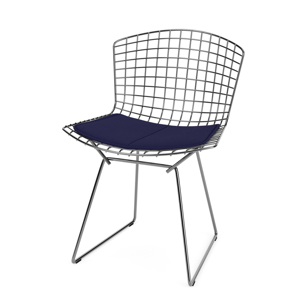 Knoll ベルトイア コレクション サイドチェア クロームxネイビー