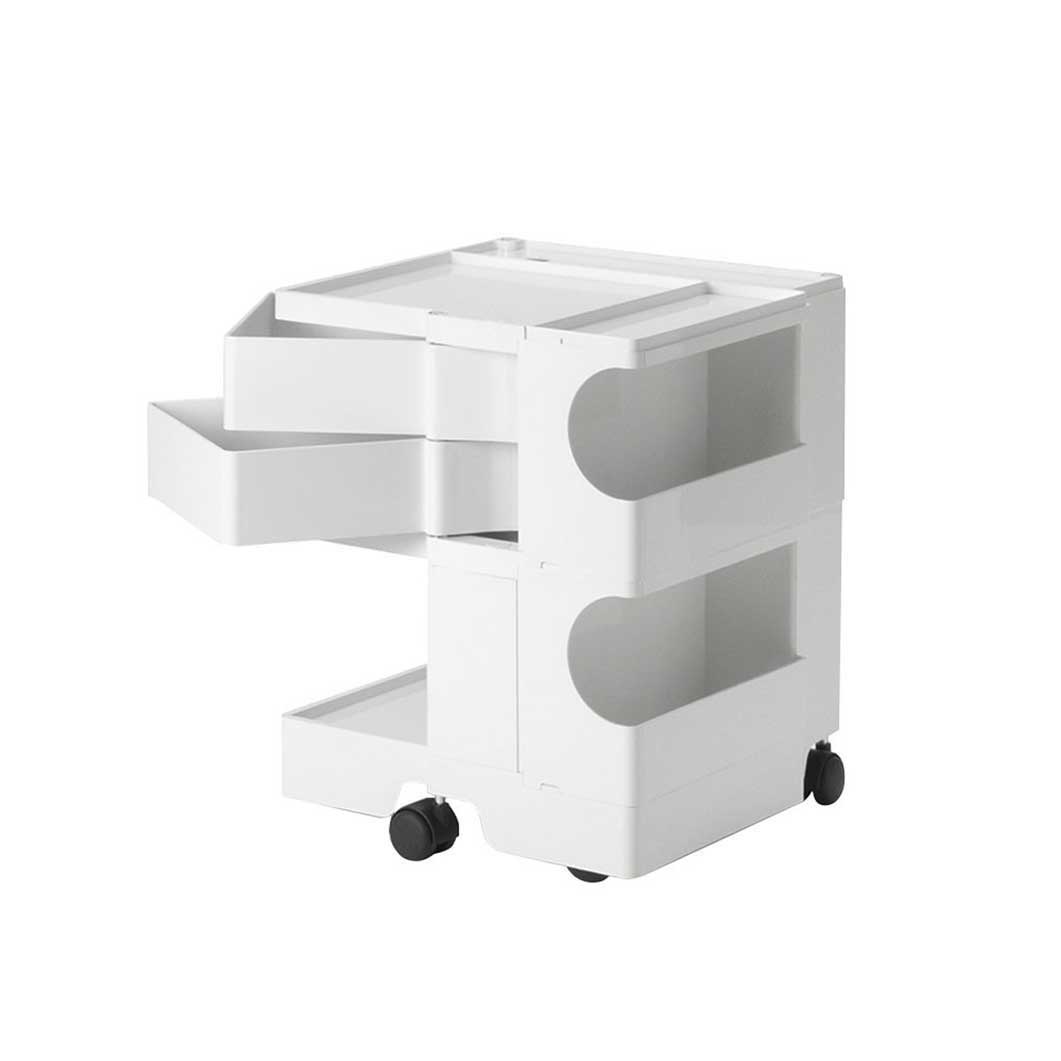 ボビーワゴン 2段2トレイ ホワイト(ホワイト)：ホーム