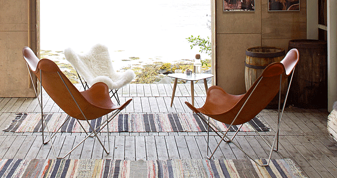 BKFチェア バタフライチェア パンパ マリポサ ポロブラウン クエロ