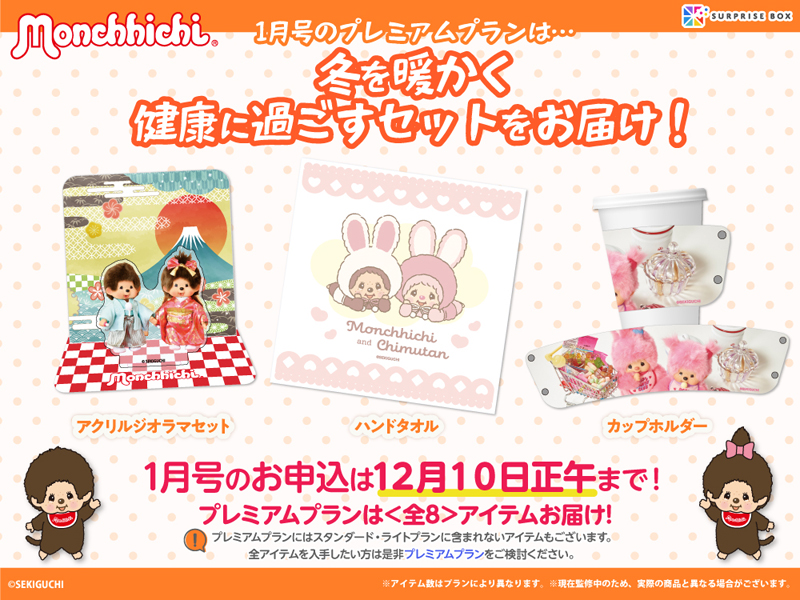 モンチッチ「サプライズボックス」1月号アイテムの一部を大公開
