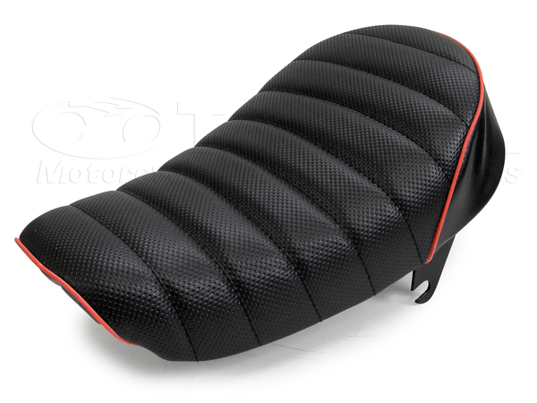 523wモンキー用 タックロールシート ブラック×レッドパイピング