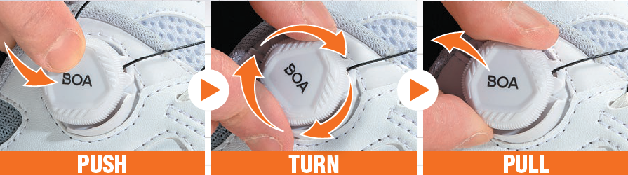 素早い着脱と細やかな調節を実現。アシックスのBOAフィットシステム