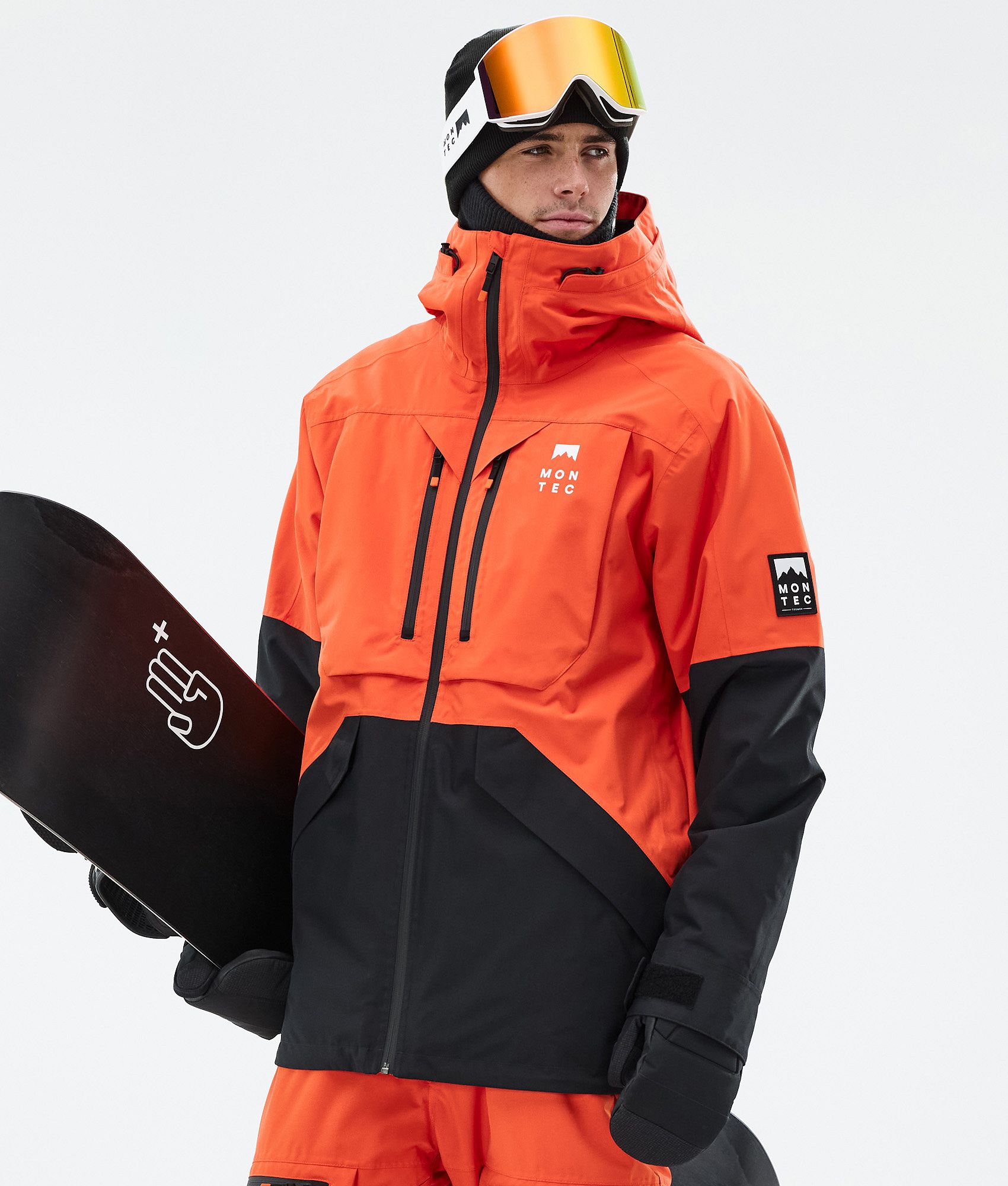 Montec Arch Snowboard Jacket Men Orange/Black | Montecwear.com