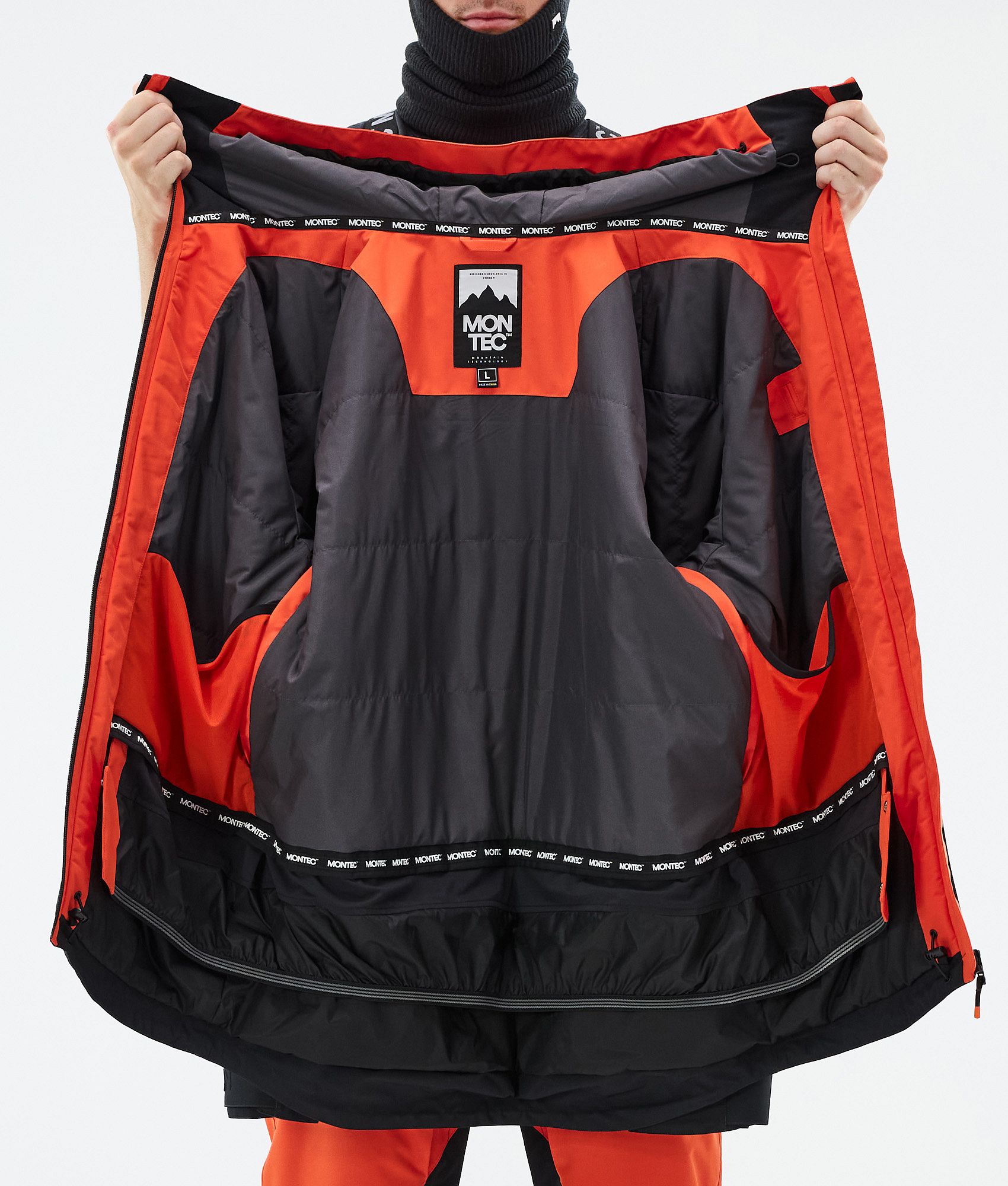 Montec Arch Ski Jacket Men Orange/Black | Montecwear.com