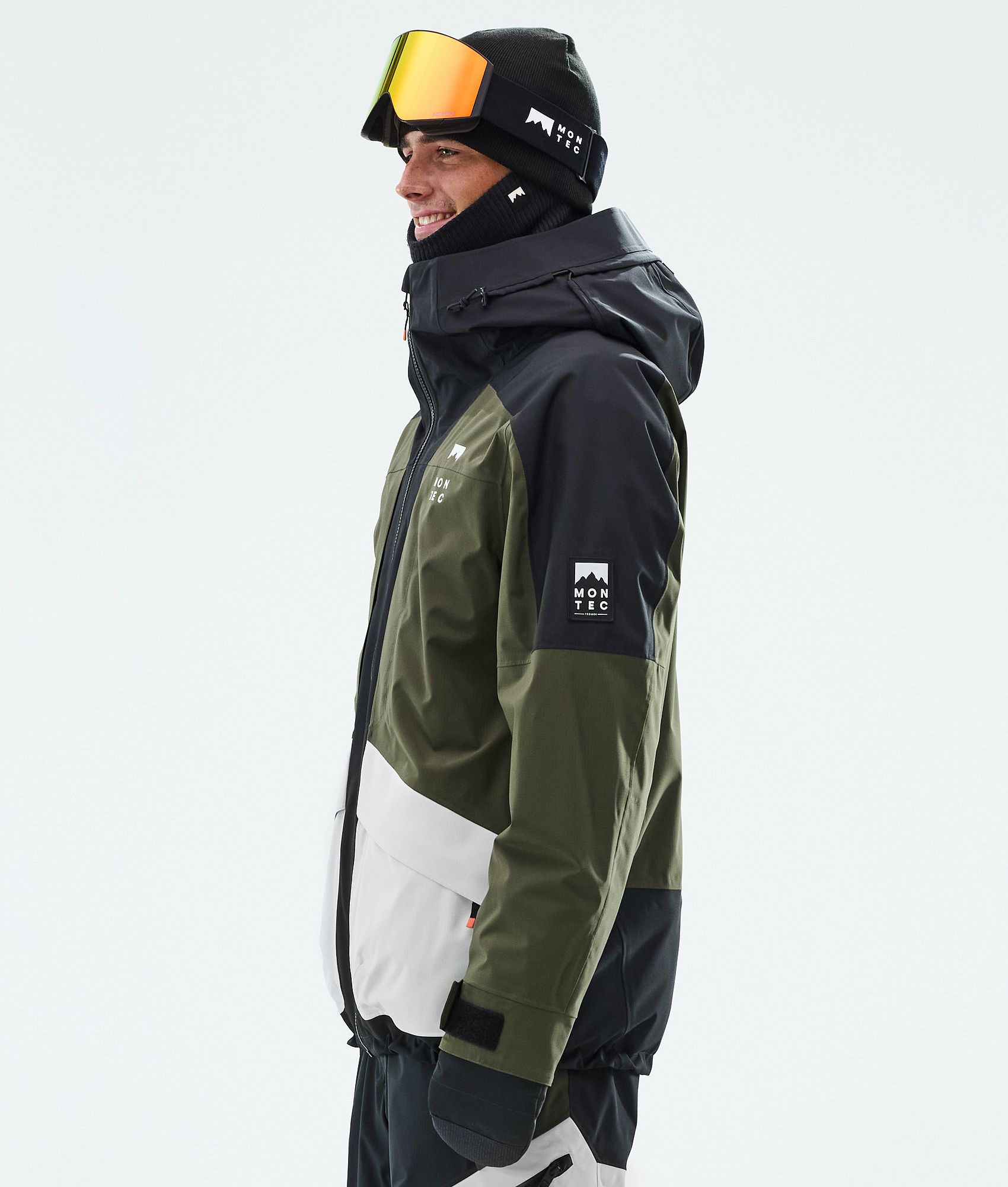 Montec Morpheus Ski Jacket Men Black/Olive Green/Light Grey