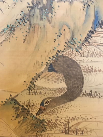 増山雪斎 秋景花鳥図｜古美術・掛け軸の販売・買取・鑑定-松本松栄堂