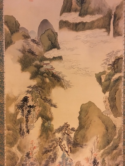 長井雲坪 青緑山水図｜古美術・掛け軸の販売・買取・鑑定-松本松栄堂