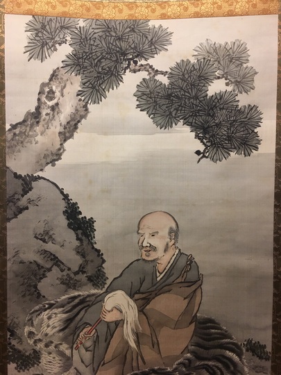 岸岱 豊干禅師図｜古美術・掛け軸の販売・買取・鑑定-松本松栄堂