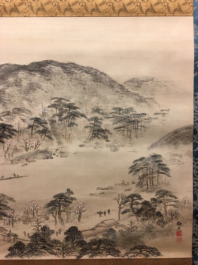 山本梅逸 嵐山図｜古美術・掛け軸の販売・買取・鑑定-松本松栄堂