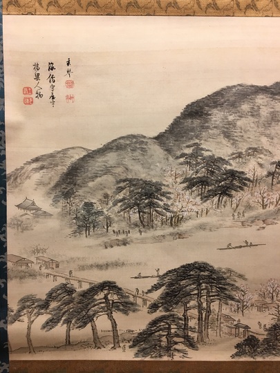 山本梅逸 嵐山図｜古美術・掛け軸の販売・買取・鑑定-松本松栄堂