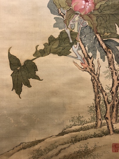 宋紫石 蝦蟇仙人図 左右牡丹図｜古美術・掛け軸の販売・買取・鑑定