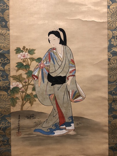 狩野雪信 美人図｜古美術・掛け軸の販売・買取・鑑定-松本松栄堂