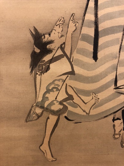 英一蝶 獅子舞｜古美術・掛け軸の販売・買取・鑑定-松本松栄堂