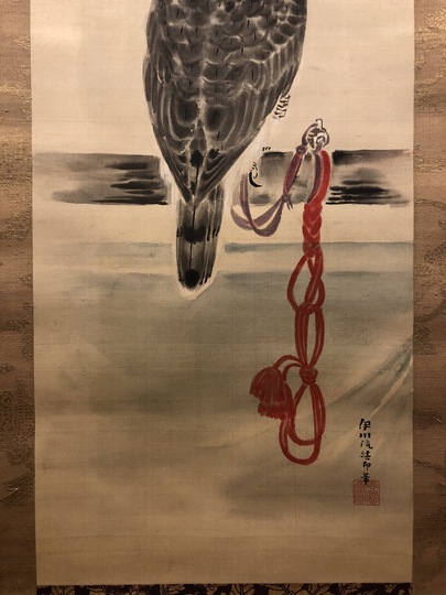 狩野伊川院栄信 鷹図｜古美術・掛け軸の販売・買取・鑑定-松本松栄堂