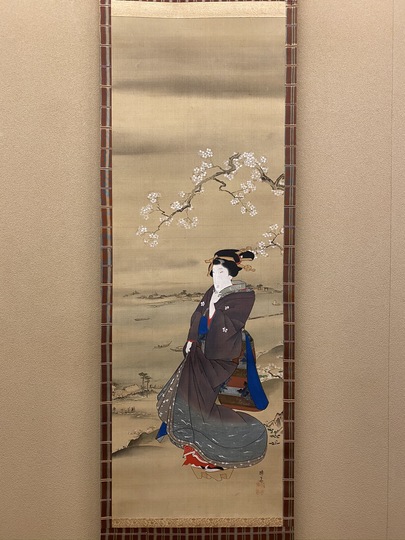 蹄斎北馬 桜下美人図｜古美術・掛け軸の販売・買取・鑑定-松本松栄堂