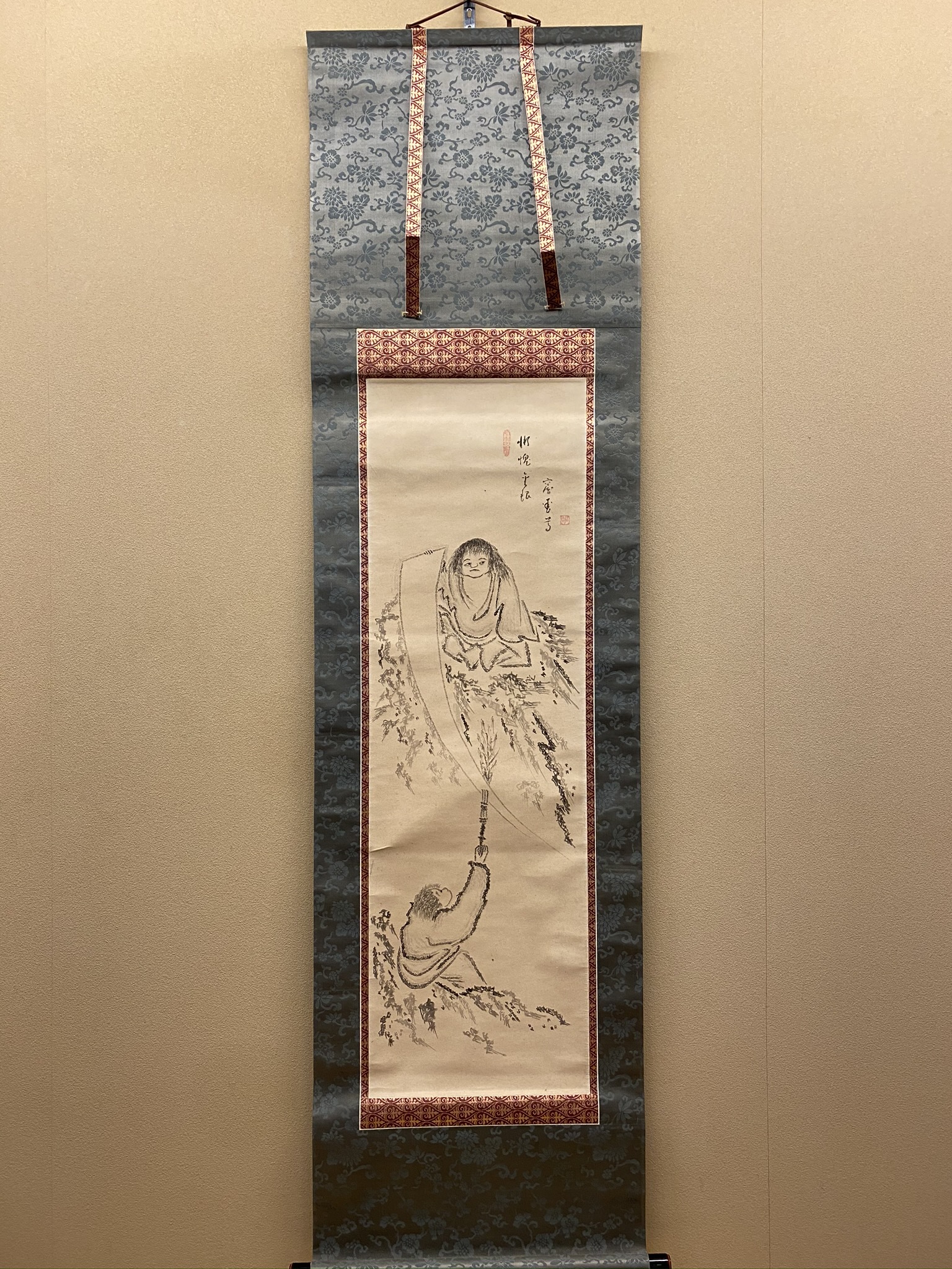 弘巌玄猊 寒山拾得図｜古美術・掛け軸の販売・買取・鑑定-松本松栄堂