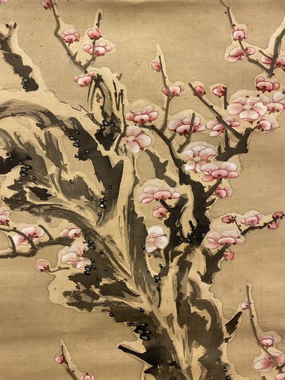 森蘭斎 梅菊小禽図｜古美術・掛け軸の販売・買取・鑑定-松本松栄堂