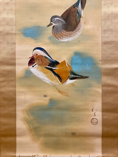 g*d様 柳道成 深秋図 二重箱 共箱 川端龍子師事 元青龍社 春展 掛軸241