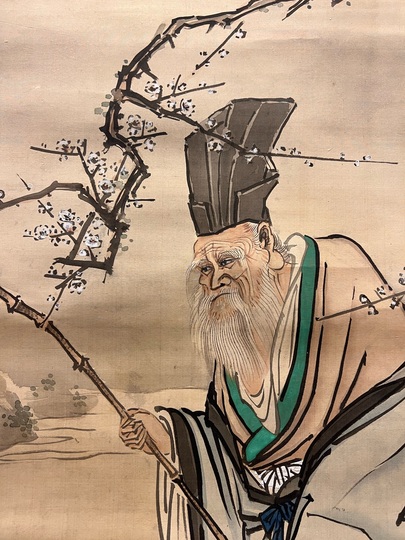 谷文晁 梅潜寿老人図｜古美術・掛け軸の販売・買取・鑑定-松本松栄堂