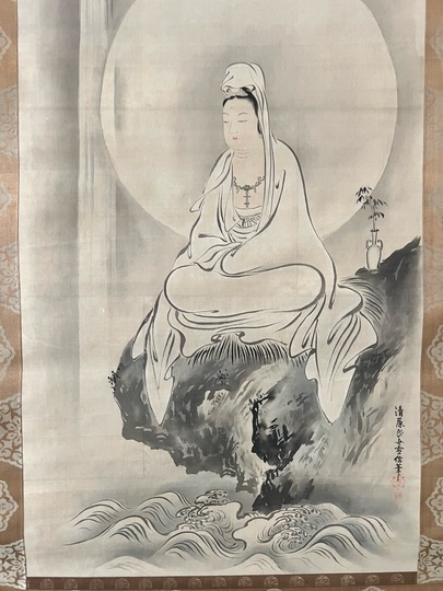 狩野雪信 中観音図、左右龍虎図｜古美術・掛け軸の販売・買取・鑑定