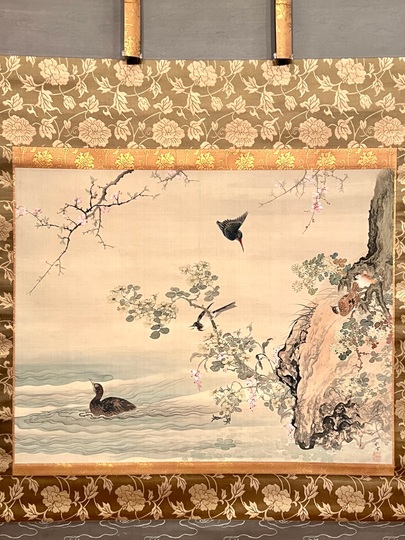 岡本秋暉 四季花鳥図｜古美術・掛け軸の販売・買取・鑑定-松本松栄堂