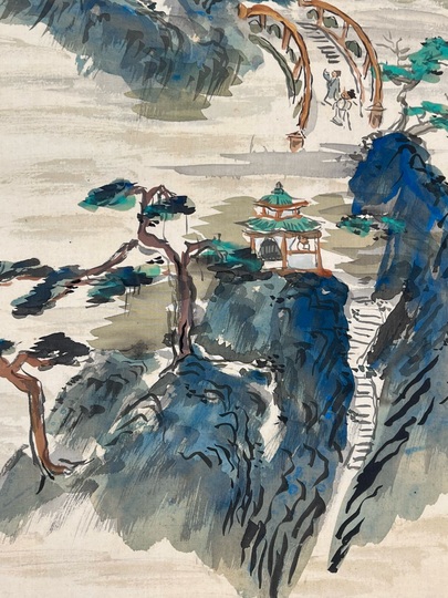 冨田渓仙 蓬莱仙境図｜古美術・掛け軸の販売・買取・鑑定-松本松栄堂