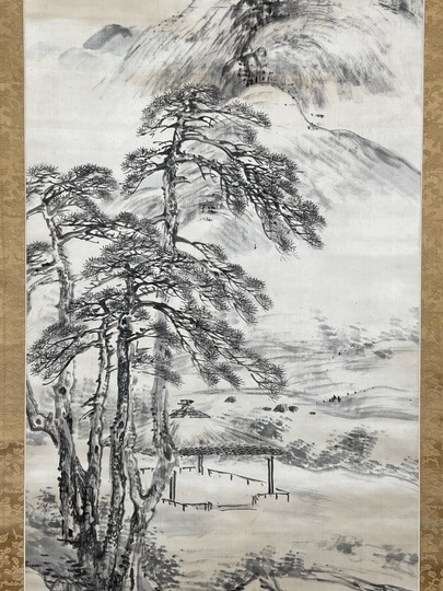 山本梅逸 倣元人水墨山水図｜古美術・掛け軸の販売・買取・鑑定-松本松栄堂