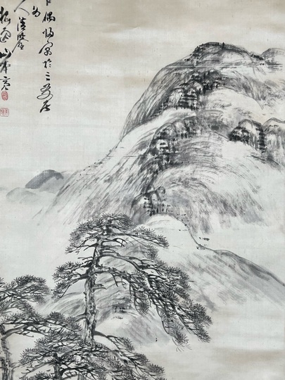 山本梅逸 倣元人水墨山水図｜古美術・掛け軸の販売・買取・鑑定-松本松栄堂