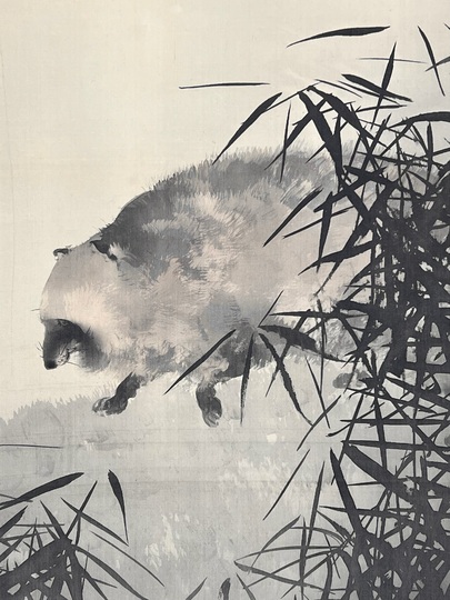 木島桜谷 竹狸｜古美術・掛け軸の販売・買取・鑑定-松本松栄堂