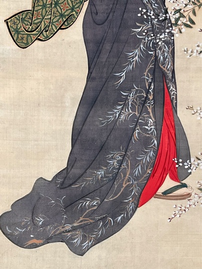 山口素絢 秋美人図｜古美術・掛け軸の販売・買取・鑑定-松本松栄堂