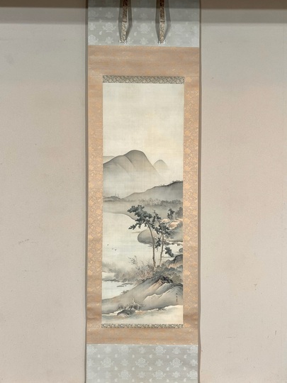 橋本雅邦 渓邨帰牧図｜古美術・掛け軸の販売・買取・鑑定-松本松栄堂
