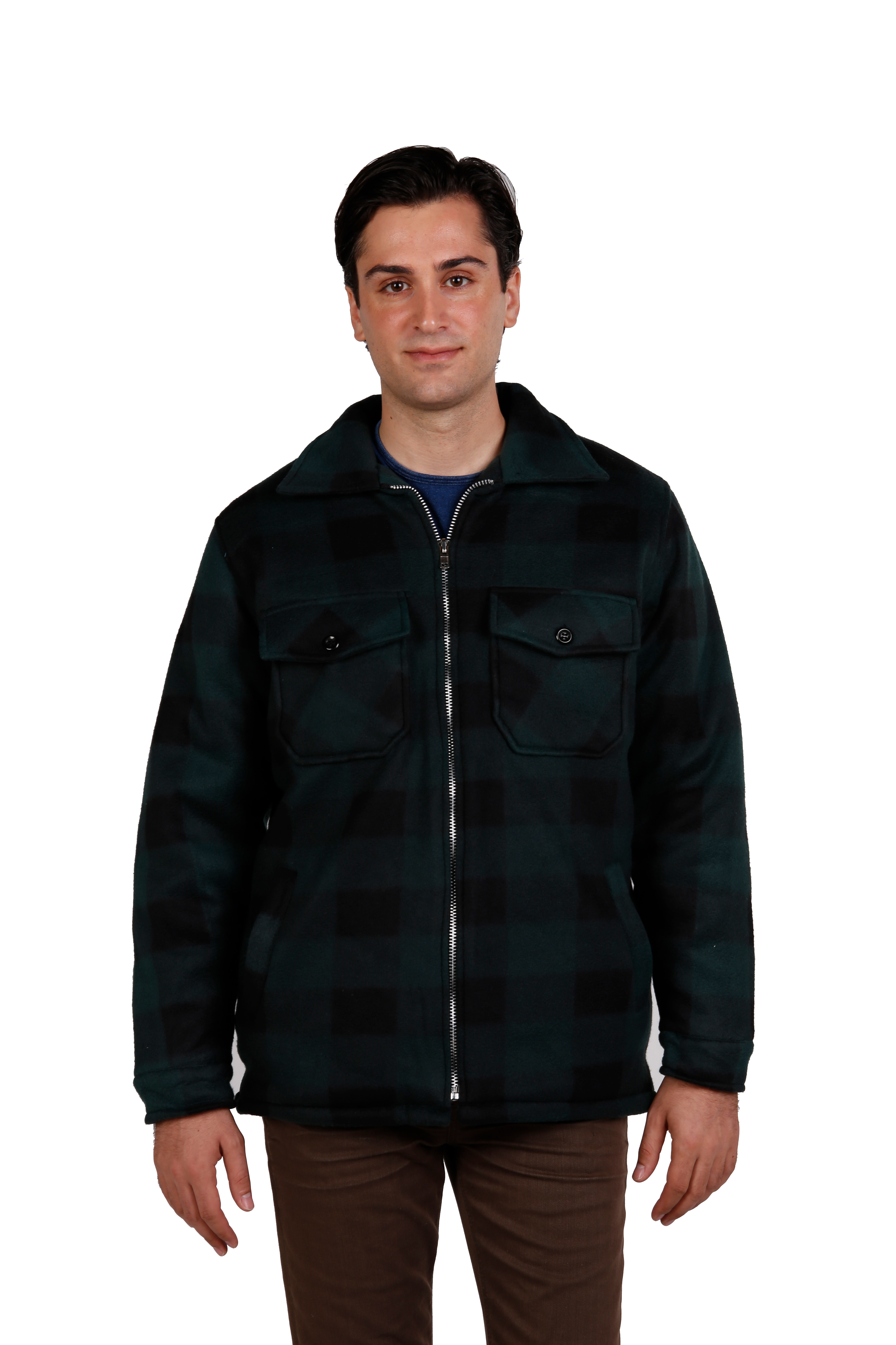 Maxxsel Buffalo Plaid Polar Fleece Jacket (S-5XL) - Maxxsel
