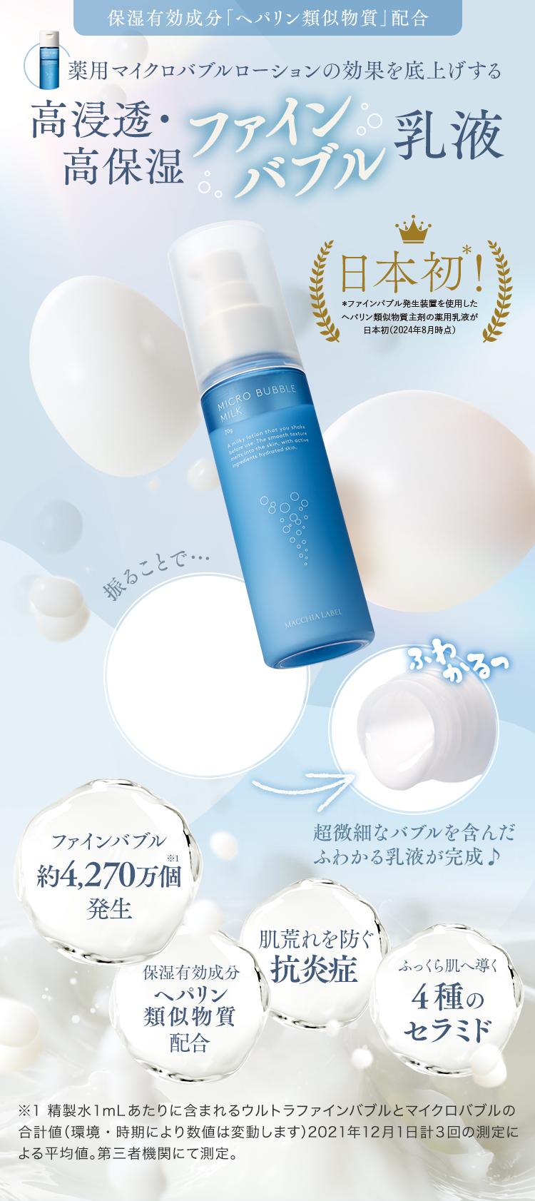 公式]乳液 薬用マイクロバブルミルクつめかえ用 | マキアレイベルの