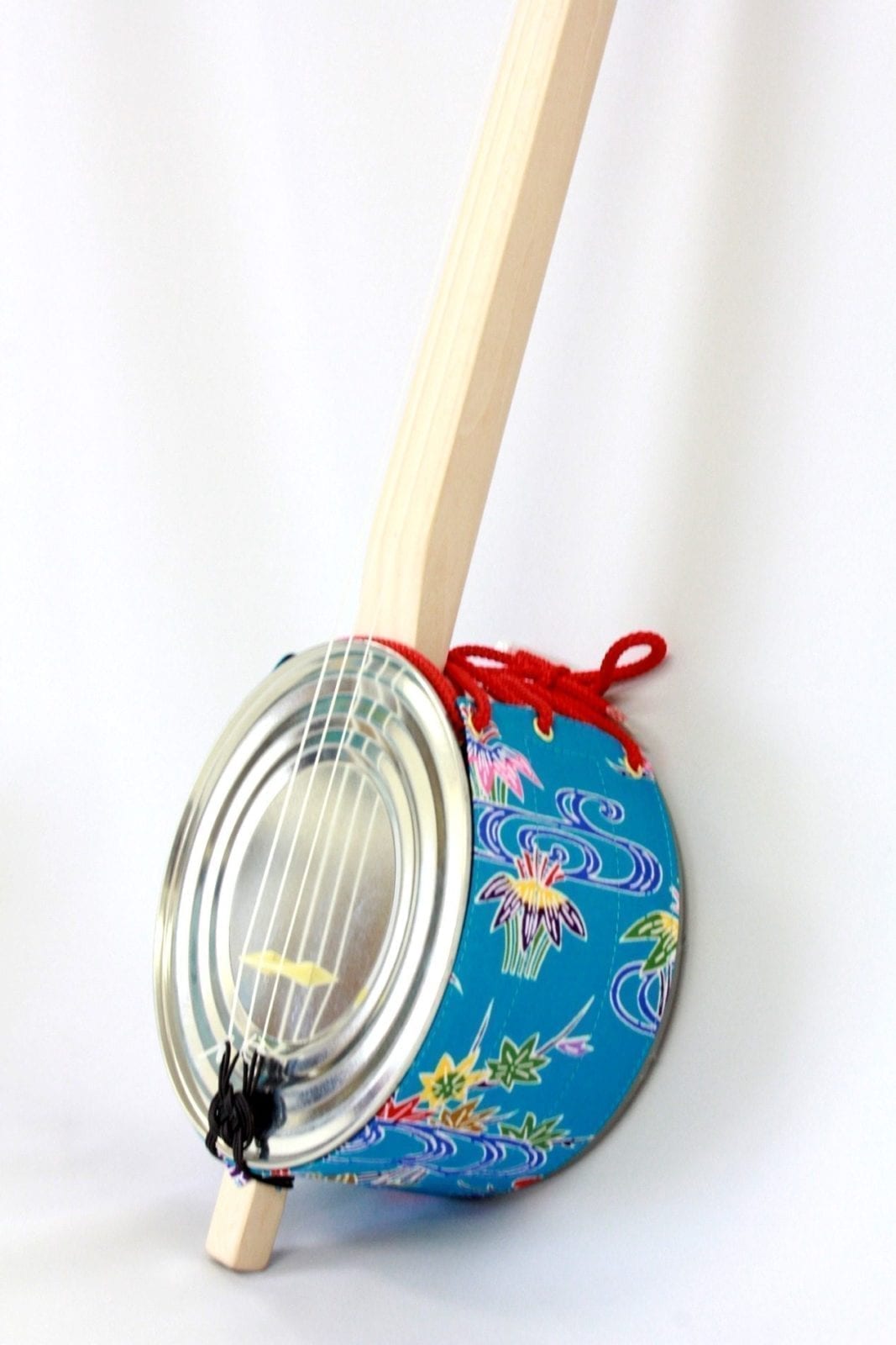 カンカラ三線用ティーガー（胴巻き） 琉球紅型柄：水色 | 三線工房