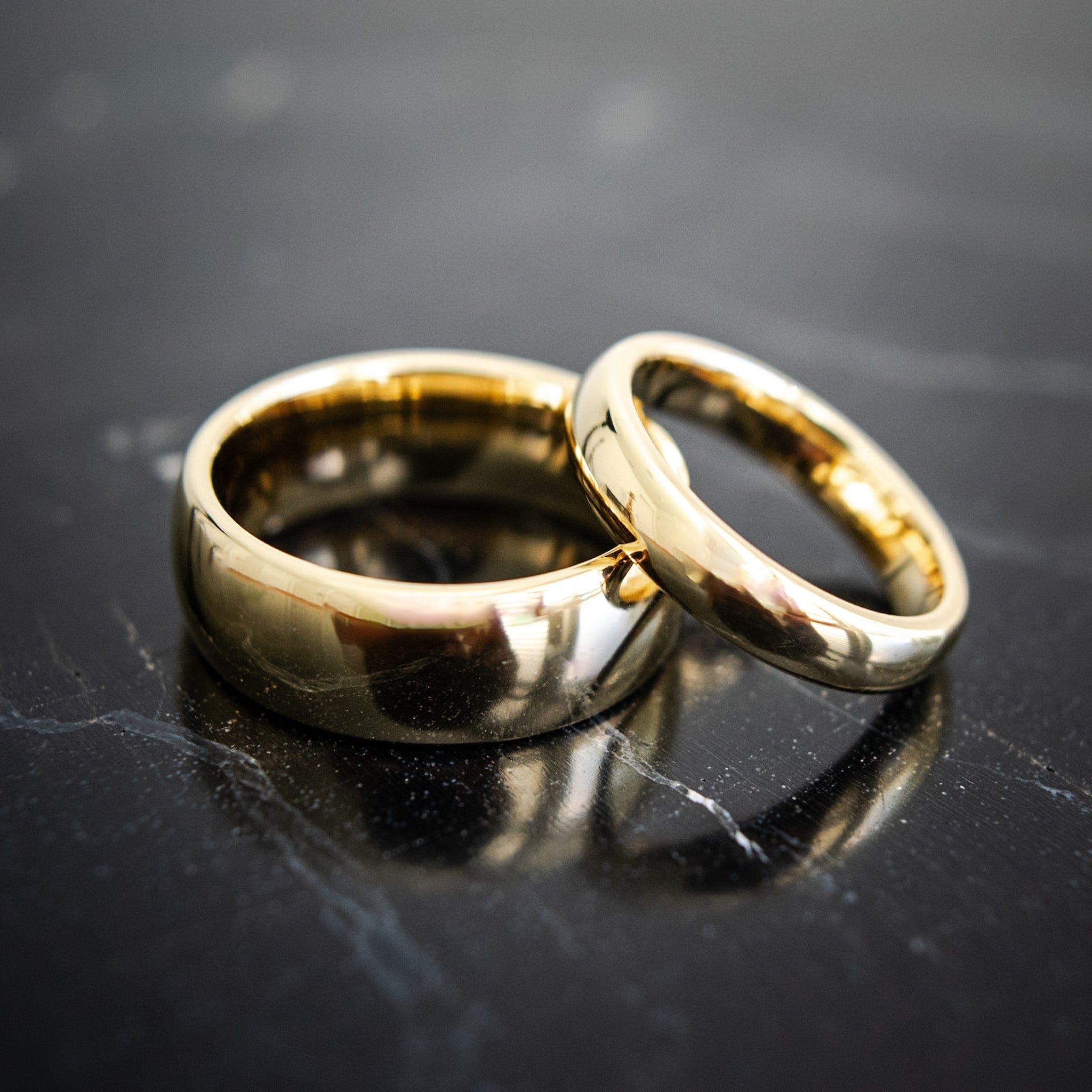 Wedding Ring Sets His/Hers 14k Gold | Classic Couple Gold