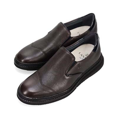 ランバンオンブルー LANVIN en Bleu 異素材MIXアシンメトリーサイド