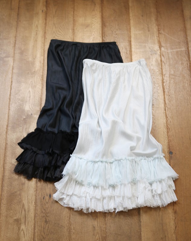 dosa / ドーサ | シルク ラッフルスカート | 2 | ネイビー | レディース