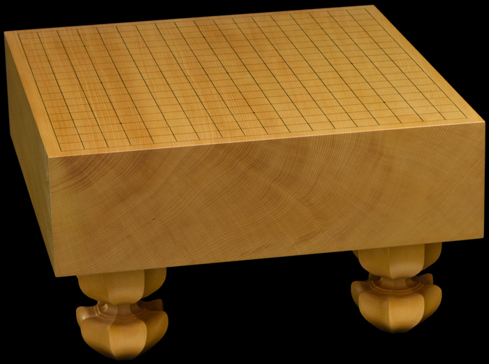 本榧足付碁盤 4寸（天柾） ga40026 | 前川榧碁盤店