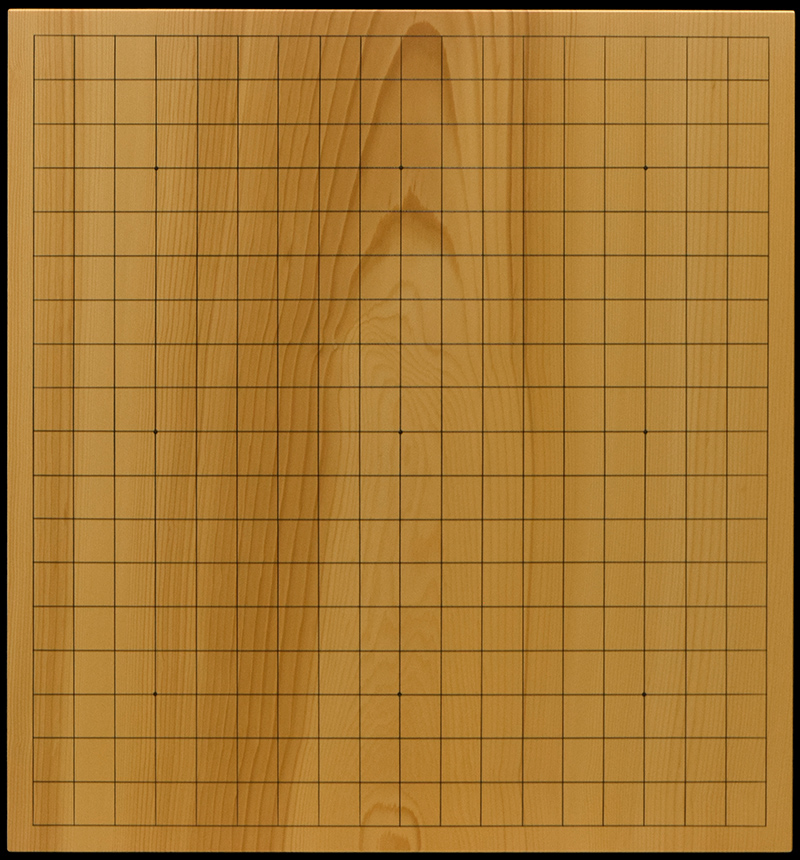 国産本榧足付碁盤 4寸7分（木裏） ga40029 | 前川榧碁盤店