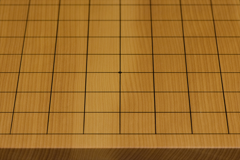 国産本榧足付碁盤 5寸4分（天柾） ga50043 | 前川榧碁盤店