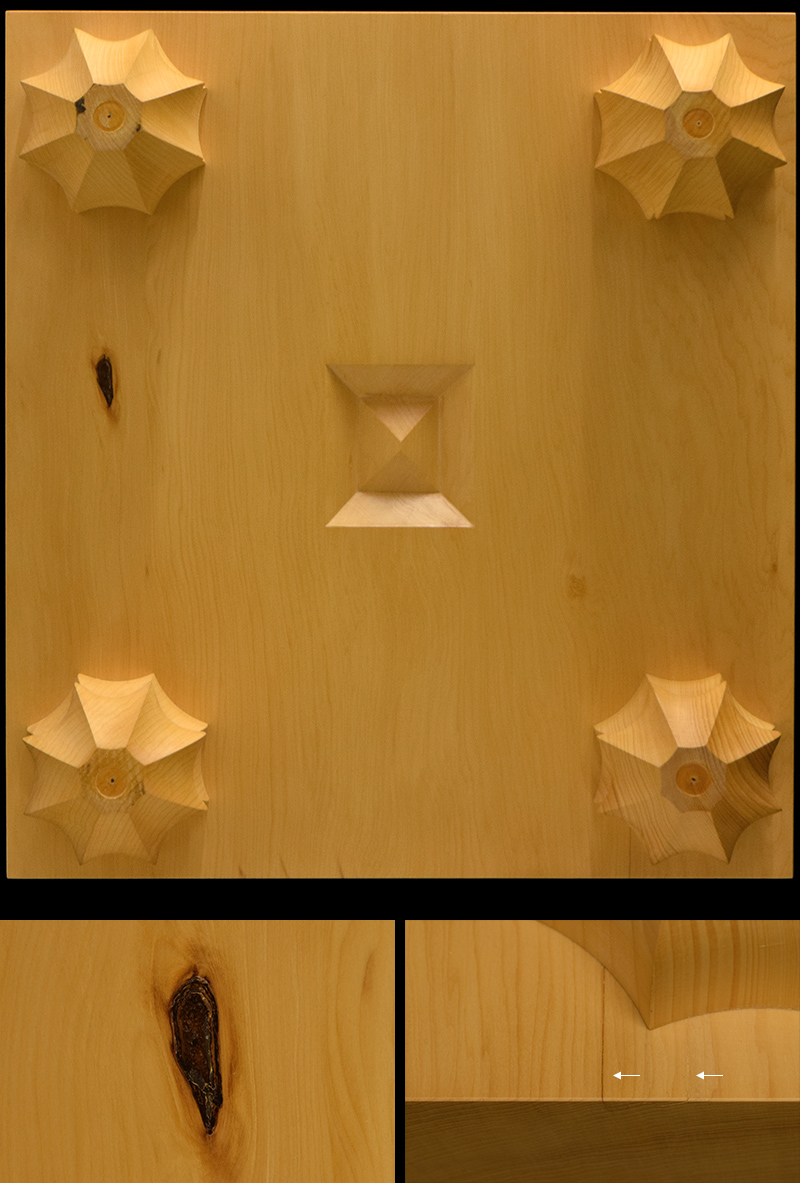 本榧足付碁盤 5寸6分（天柾） ga50046 | 前川榧碁盤店