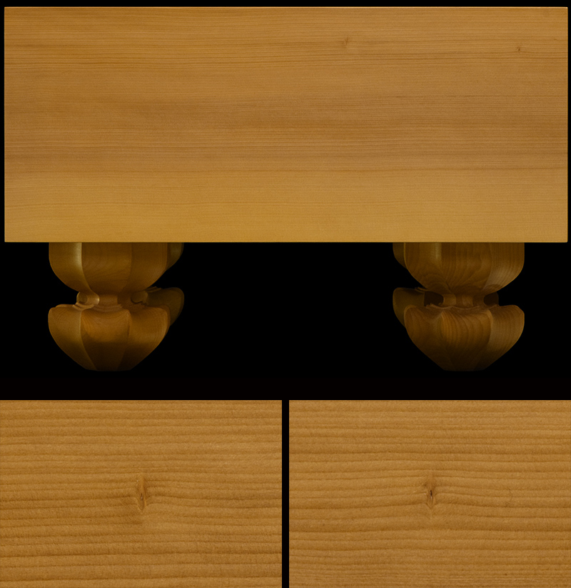 本榧足付碁盤 6寸3分（天柾） ga60029 | 前川榧碁盤店