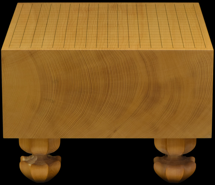 本榧足付碁盤 6寸1分（天地柾） ga60030 | 前川榧碁盤店