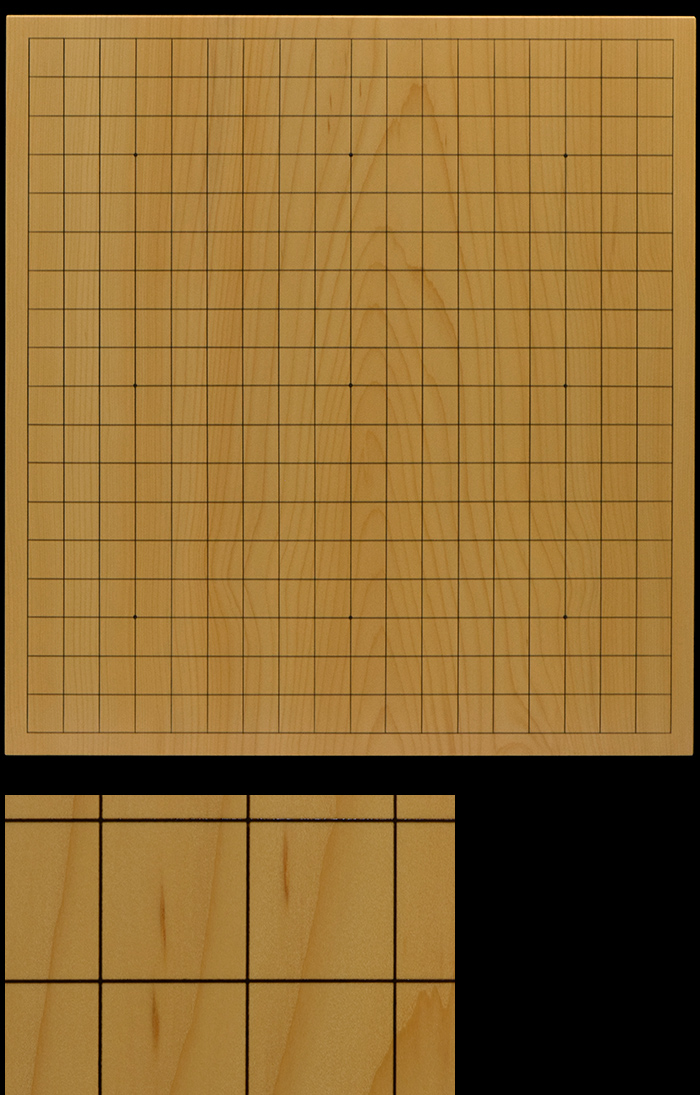 国産本榧足付碁盤 3寸6分（木裏） ga30010 | 前川榧碁盤店