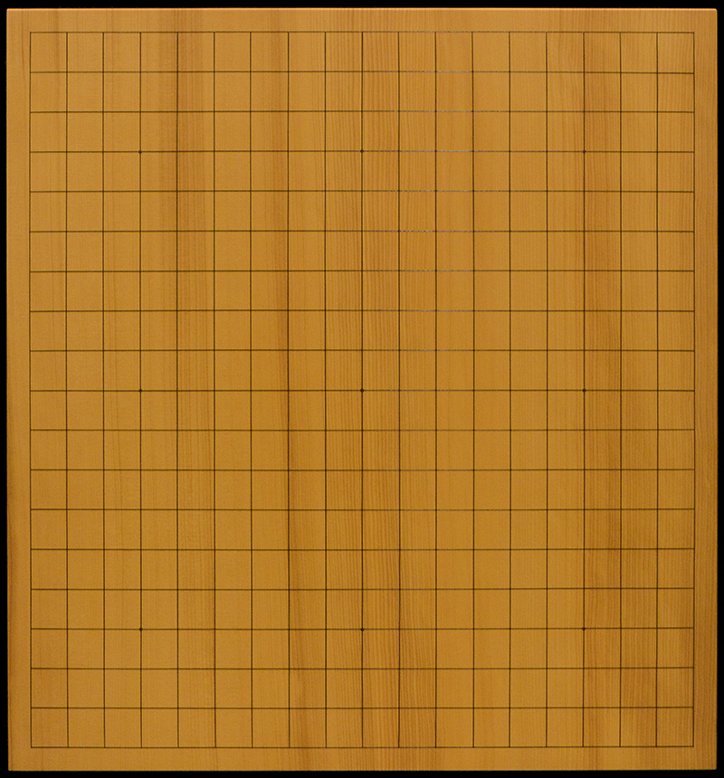 本榧卓上碁盤 1寸9分（一枚板・天柾） gb10200 | 前川榧碁盤店