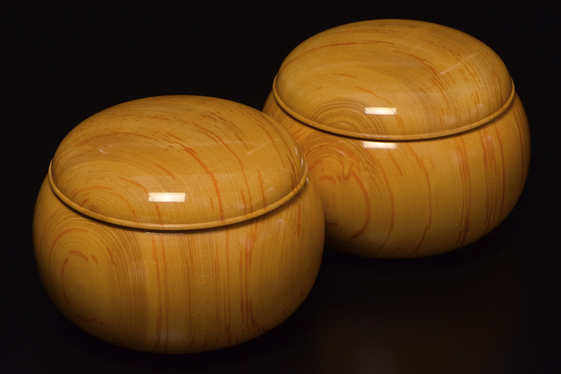 本榧1.5寸卓上碁盤セット（ハギ盤・上） | 前川榧碁盤店