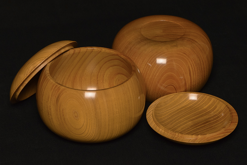 ケヤキ碁笥 上（36号） | 前川榧碁盤店