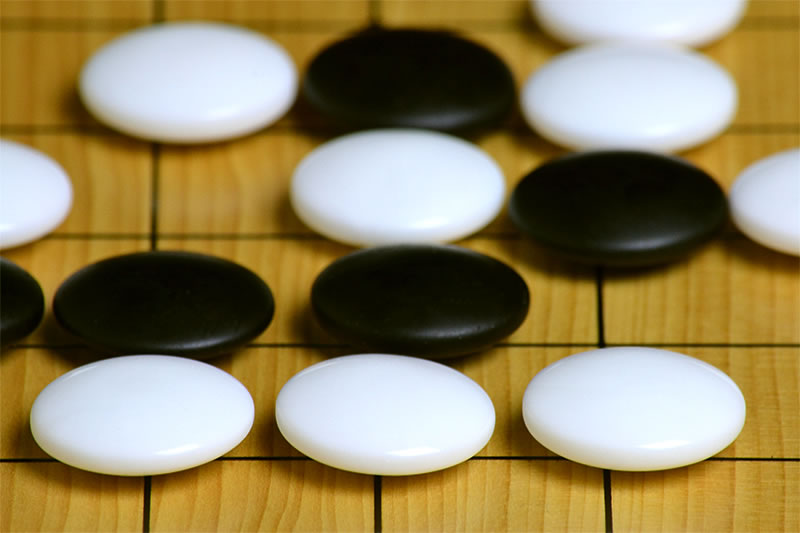 本榧1寸卓上碁盤セット（ハギ盤・特上） | 前川榧碁盤店