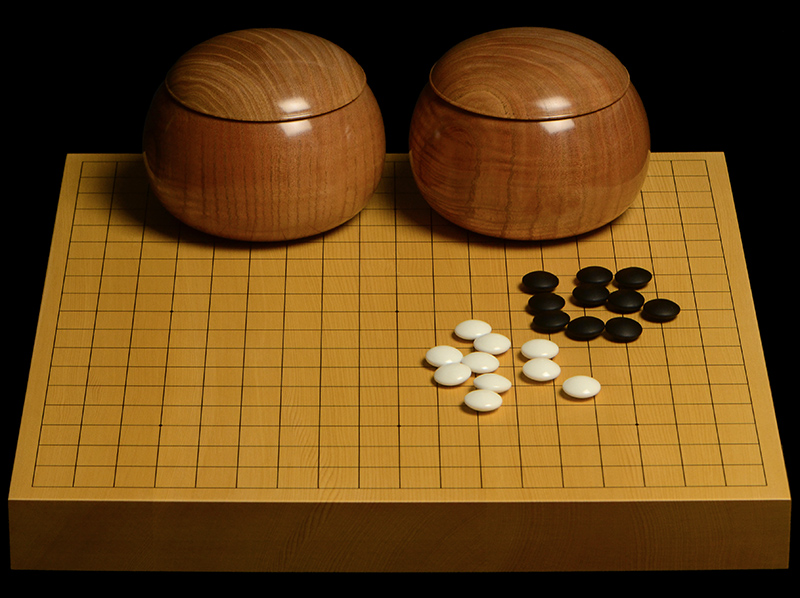 本榧1.5寸卓上碁盤セット（ハギ盤・特上） | 前川榧碁盤店