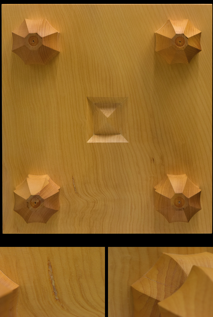 本榧足付将棋盤 4寸1分（木表） sa40047 | 前川榧碁盤店